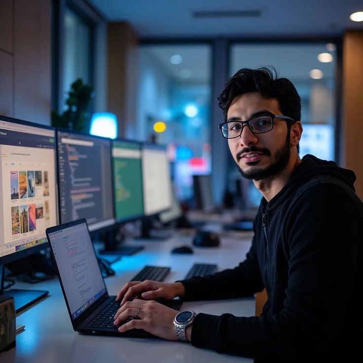 Founder portrait in a modern office